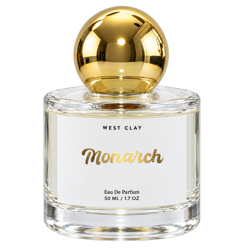 Monarch Eau de Parfum by West Clay, 50 mL transparent bottle