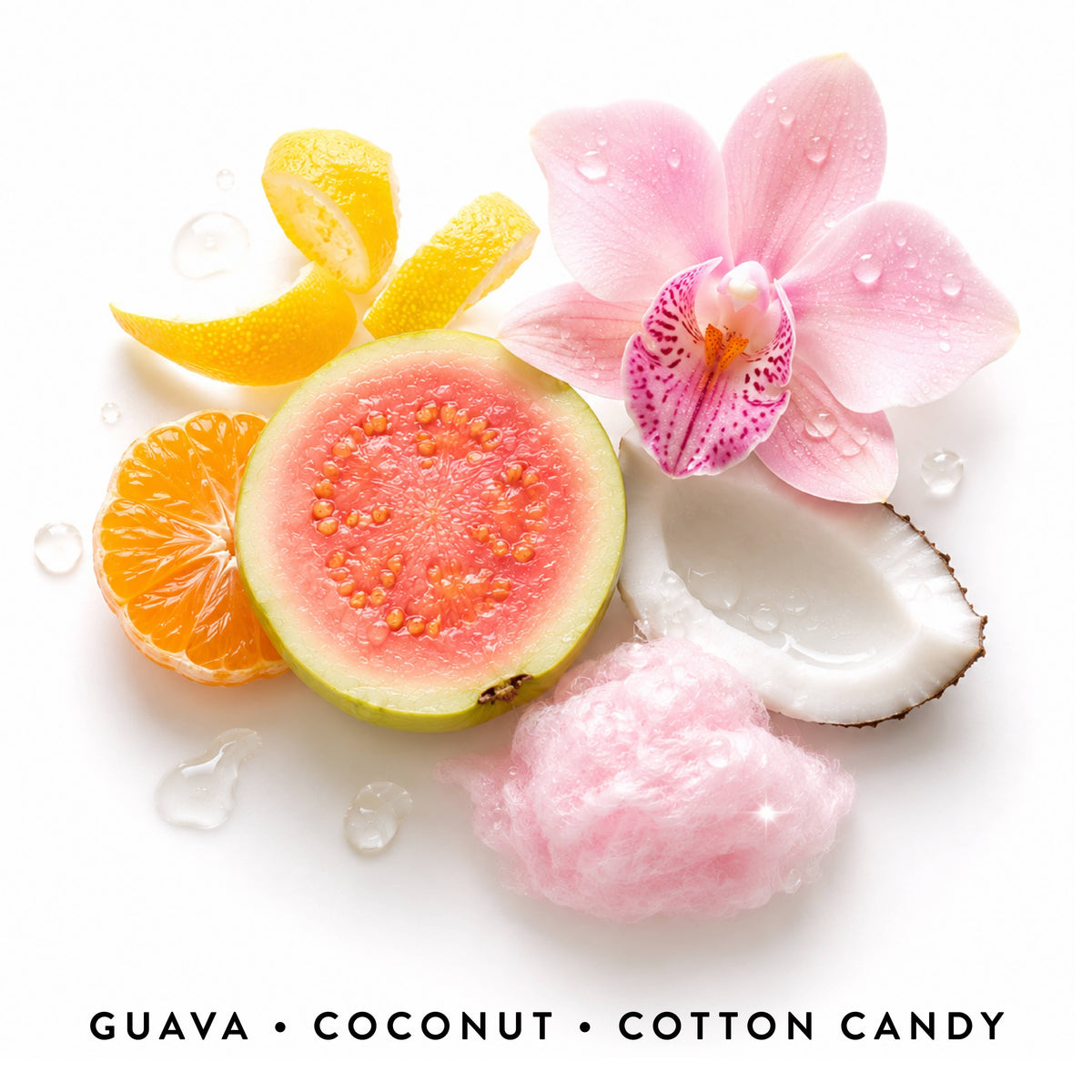 Solstice scent notes: guava, coconut, cotton candy