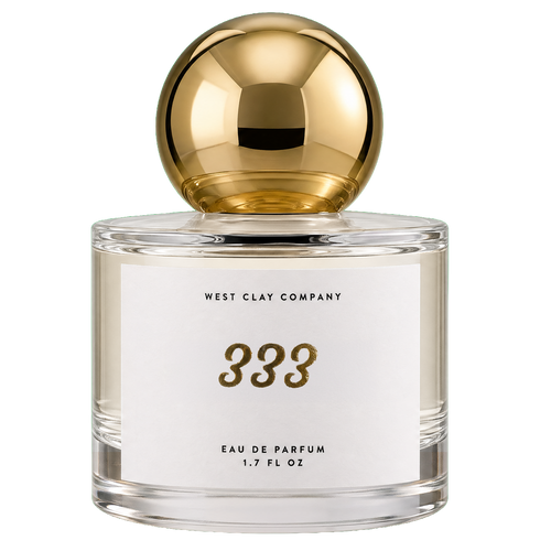 333 Eau de Parfum by West Clay, 1.7 oz glass bottle with gold cap
