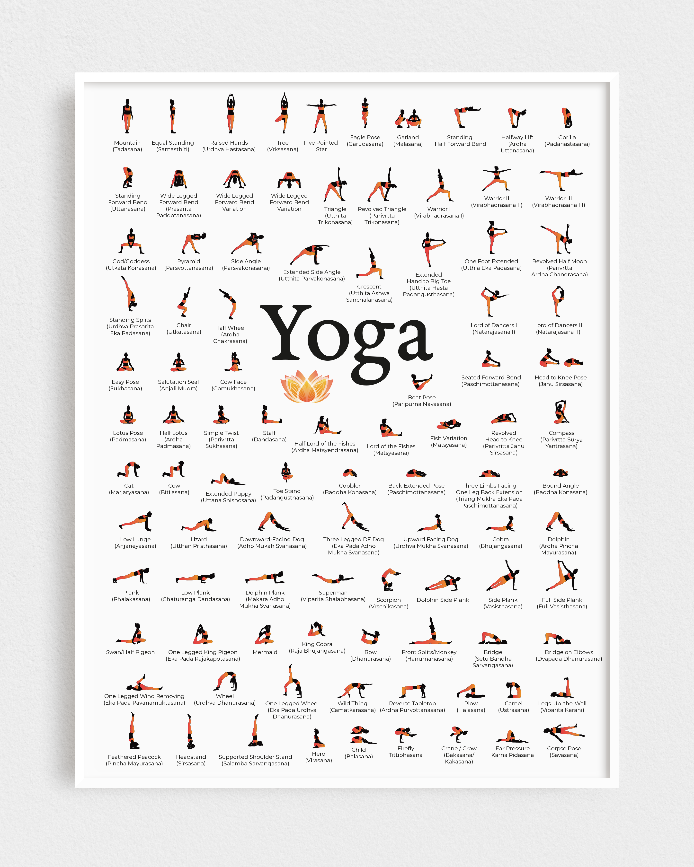 Flow Yoga Australia Flow Yoga Poster: Wall chart for Stretching and India |  Ubuy